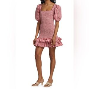 BYTIMO Gingham Smocked Mini Dress - Size Small